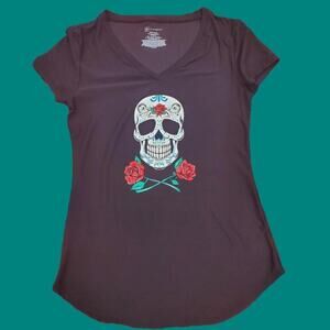 No Boundaries Skull Graphic Tshirt Athleisure Halloween Punk Emo Goth